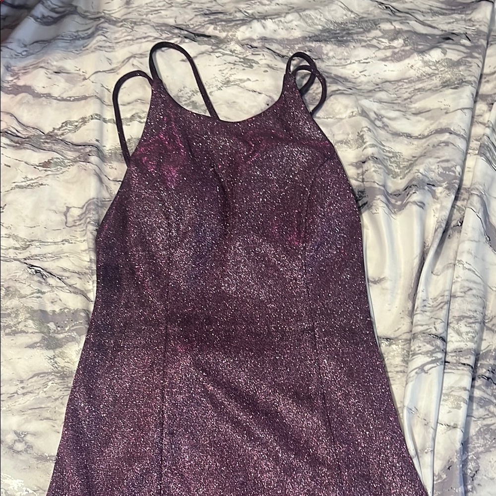 Sparkling Purple Sleeveless Dress